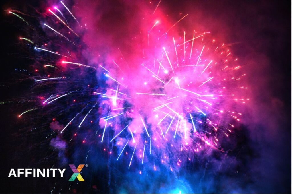 Fireworks in the night sky
